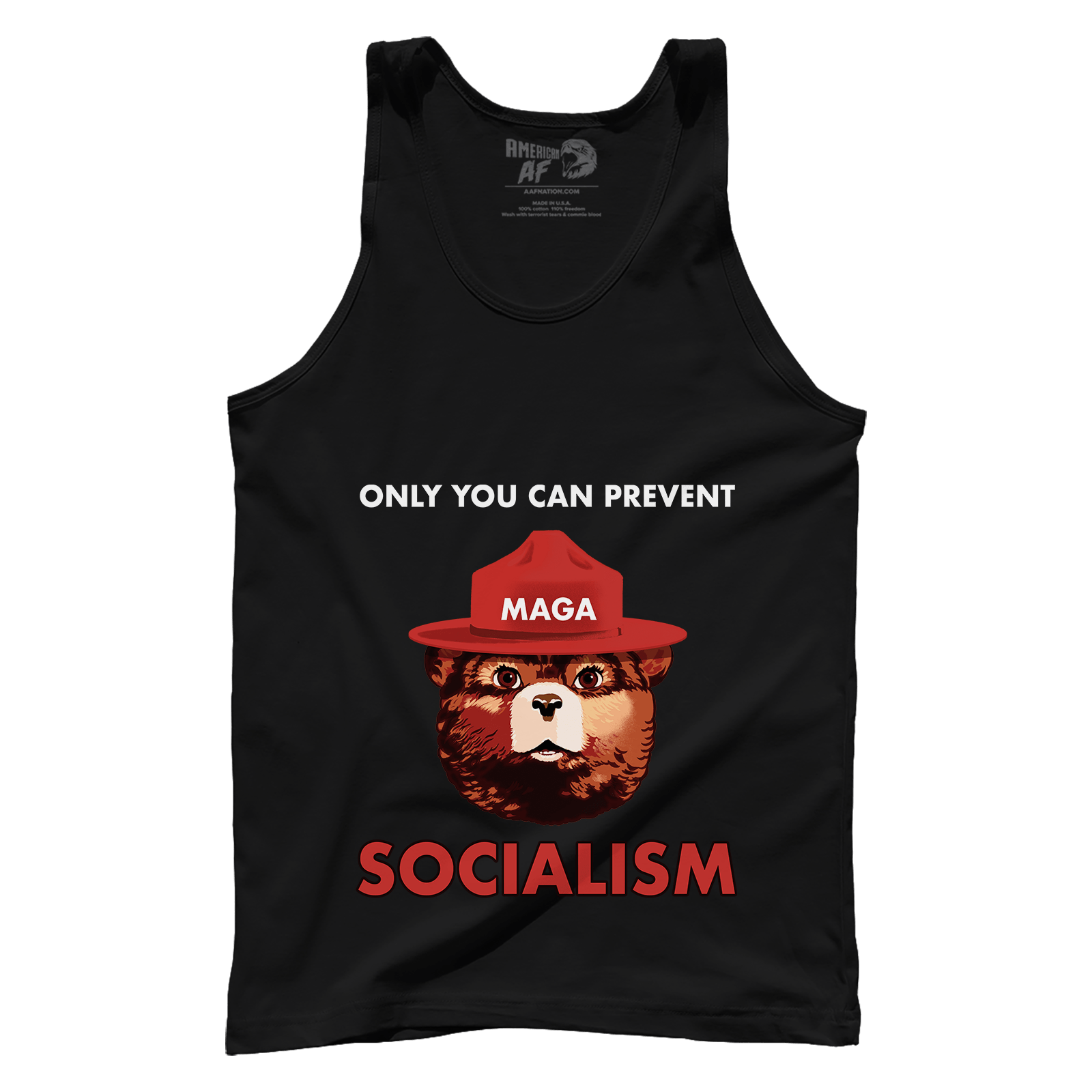 T-shirt Premium Mens Tank / Black / S MAGA Bear