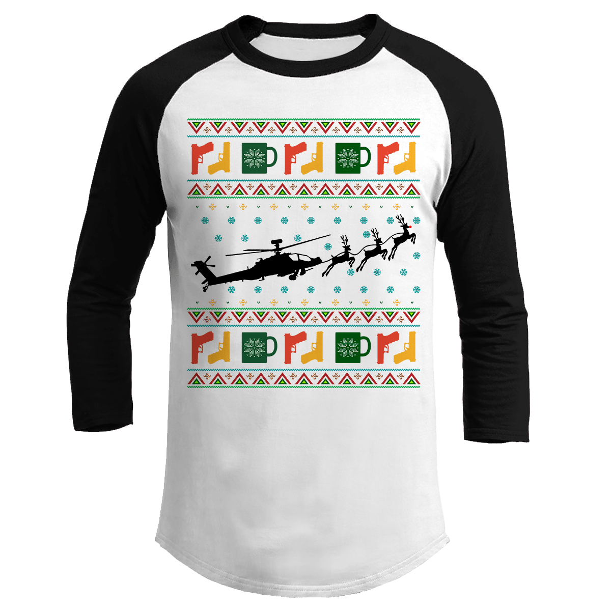 Raglan Raglan / White/Black / S Santa's Other Ride - Apache