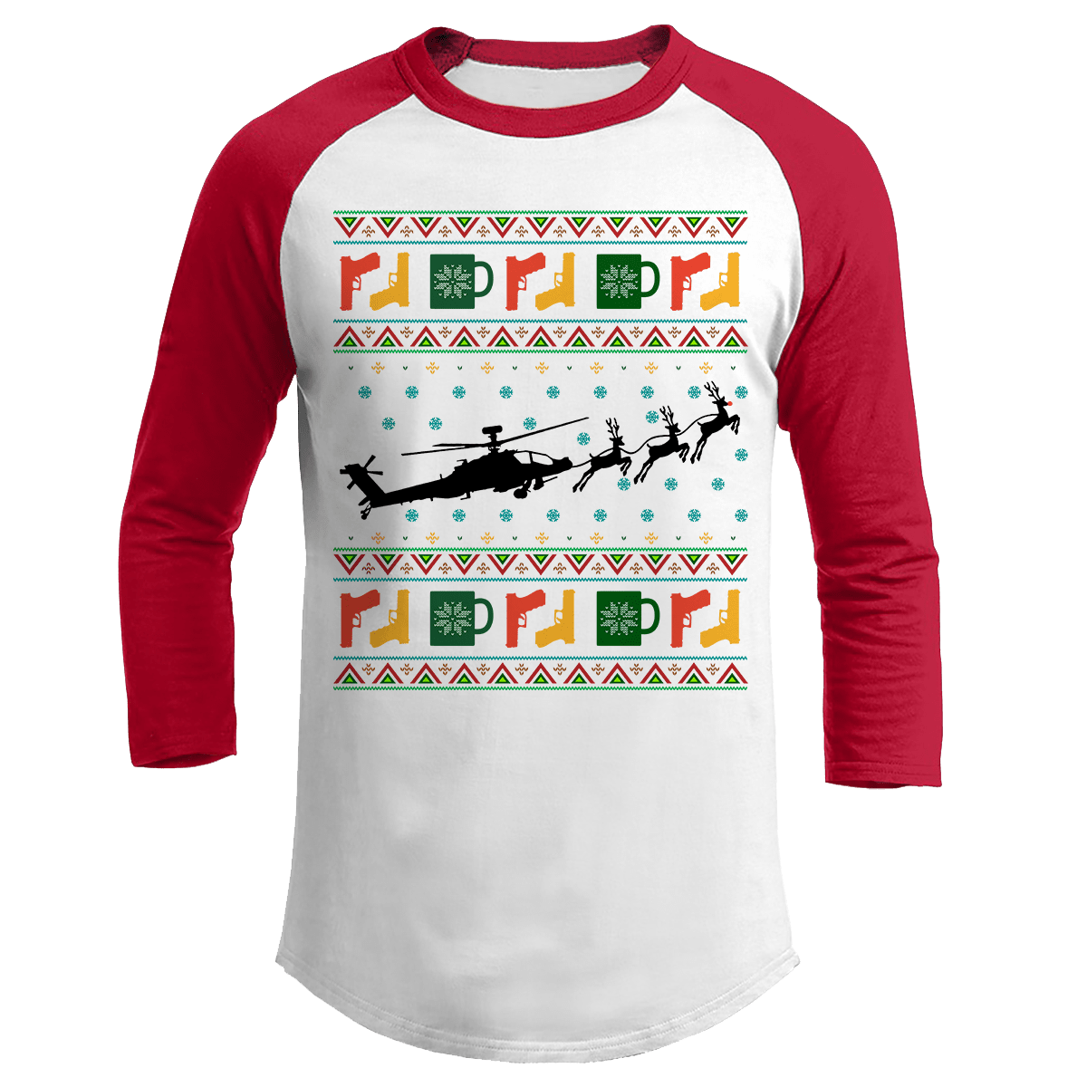 Raglan Raglan / White/Red / S Santa's Other Ride - Apache