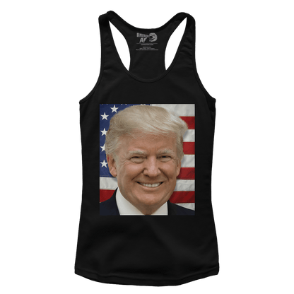 T-shirt Premium Ladies Racerback Tank / Black / XS Donald Trump's Face V1 (Ladies)