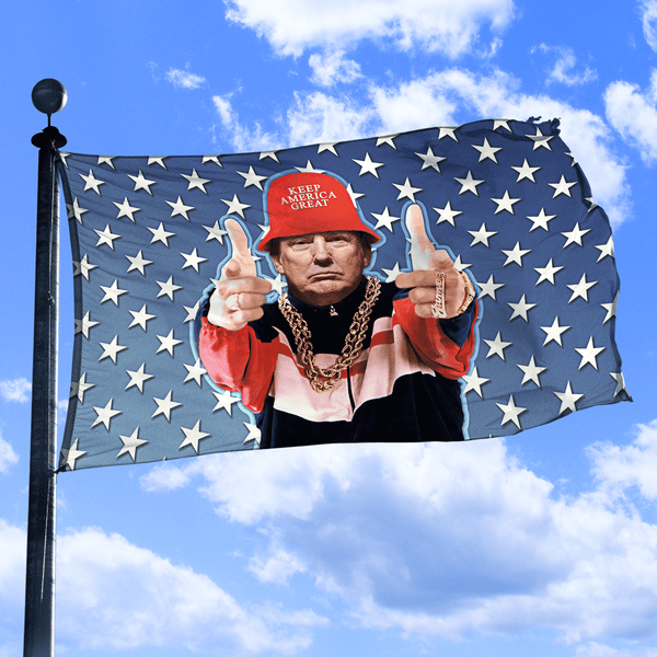 Trump LL Cool J - Flag
