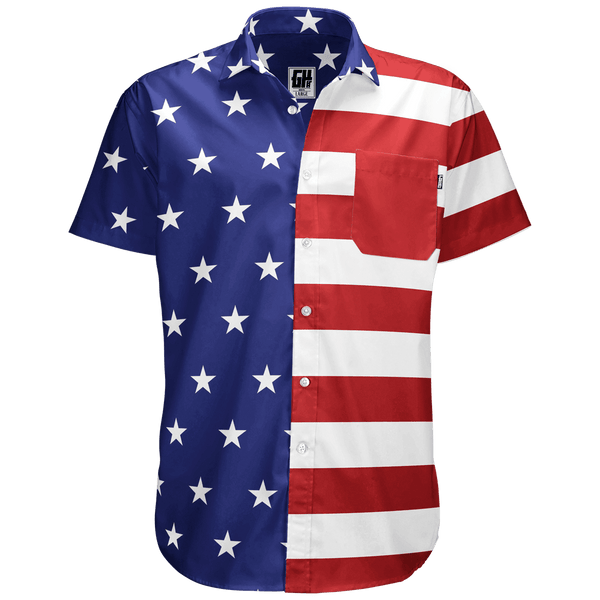 American Flag Button Down