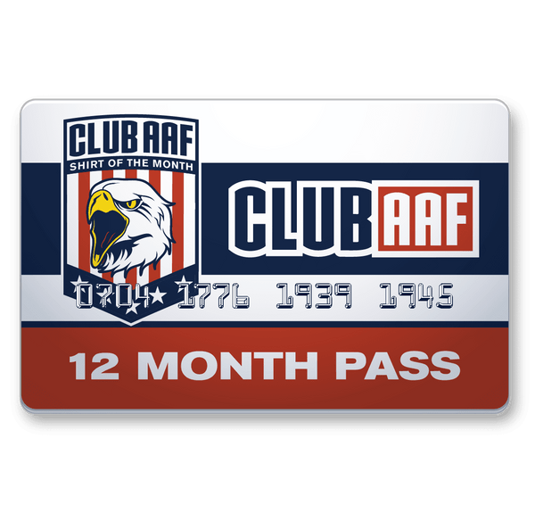 Club AAF Shirt of the Month: 12 Month Gift Pass