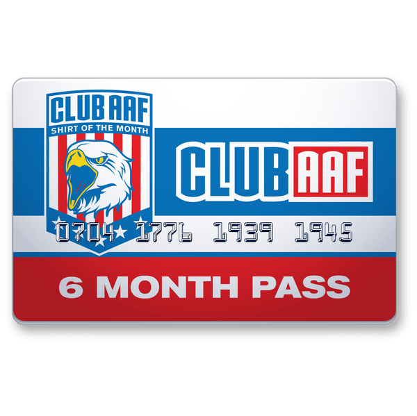 Club AAF Shirt of the Month: 6 Month Gift Pass