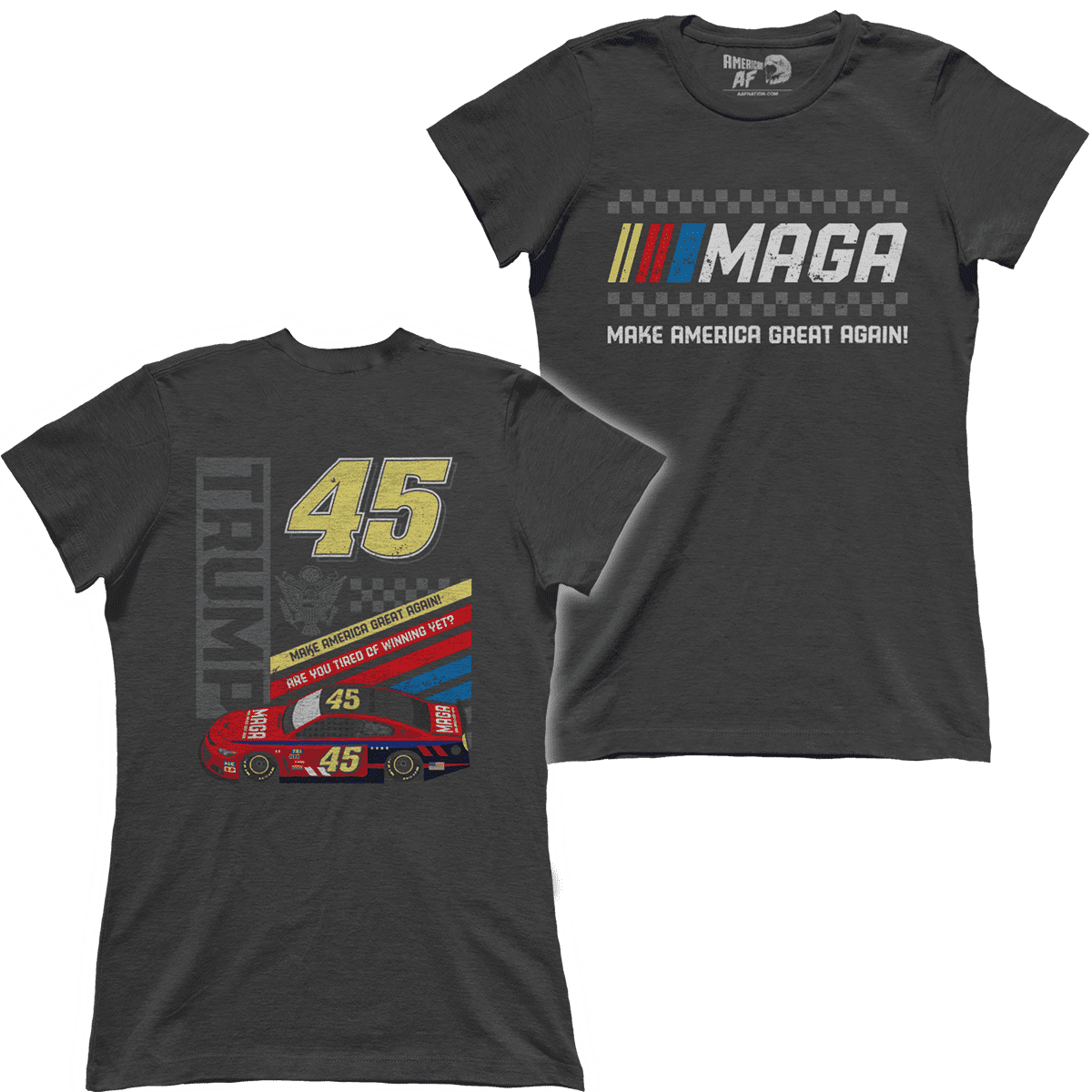 T-shirt Premium Ladies Tee / Dark Gray / S MAGA NASCAR (Ladies)