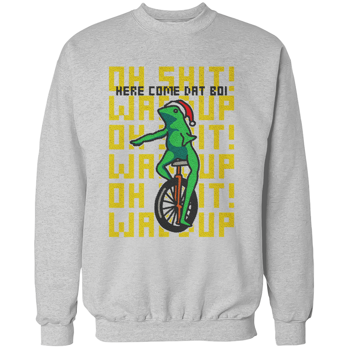 Raglan Premium Sweatshirt / Heather Gray / S Dat Boi - Meme