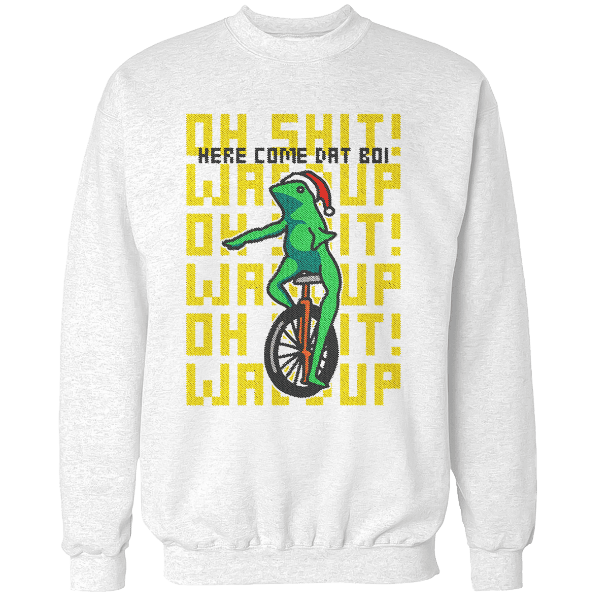 Raglan Premium Sweatshirt / White / S Dat Boi - Meme