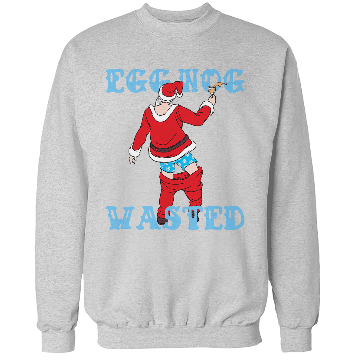 Raglan Premium Sweatshirt / Heather Gray / S Eggnog Wasted V2