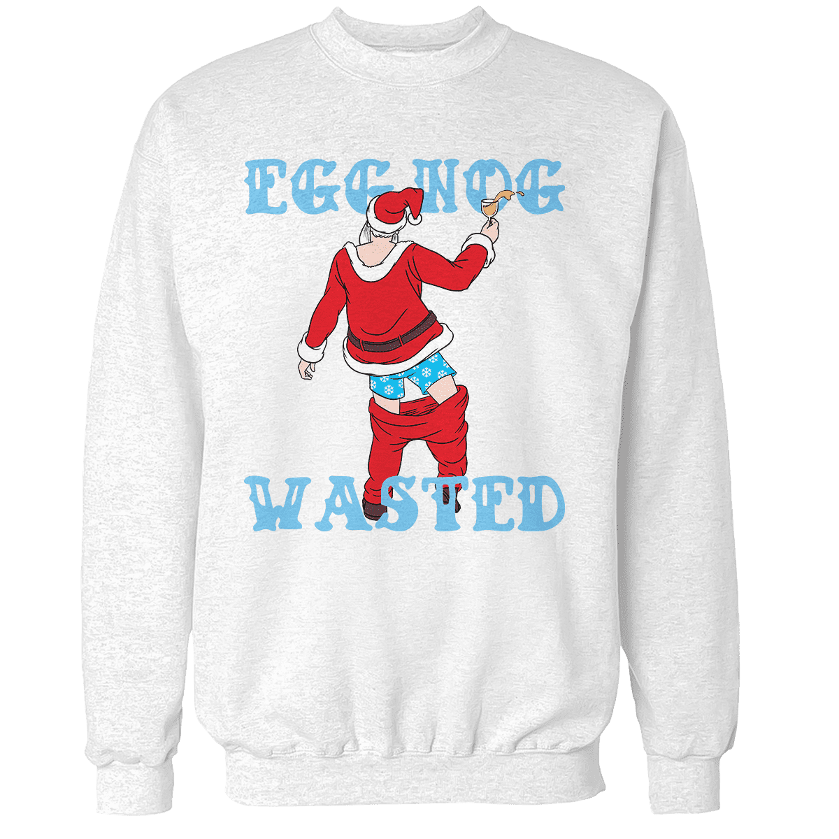 Raglan Premium Sweatshirt / White / S Eggnog Wasted V2
