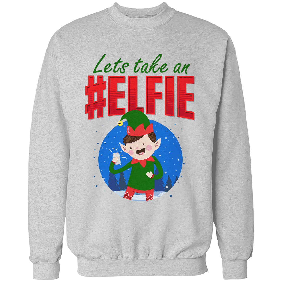 Raglan Premium Sweatshirt / Heather Gray / S Elfie