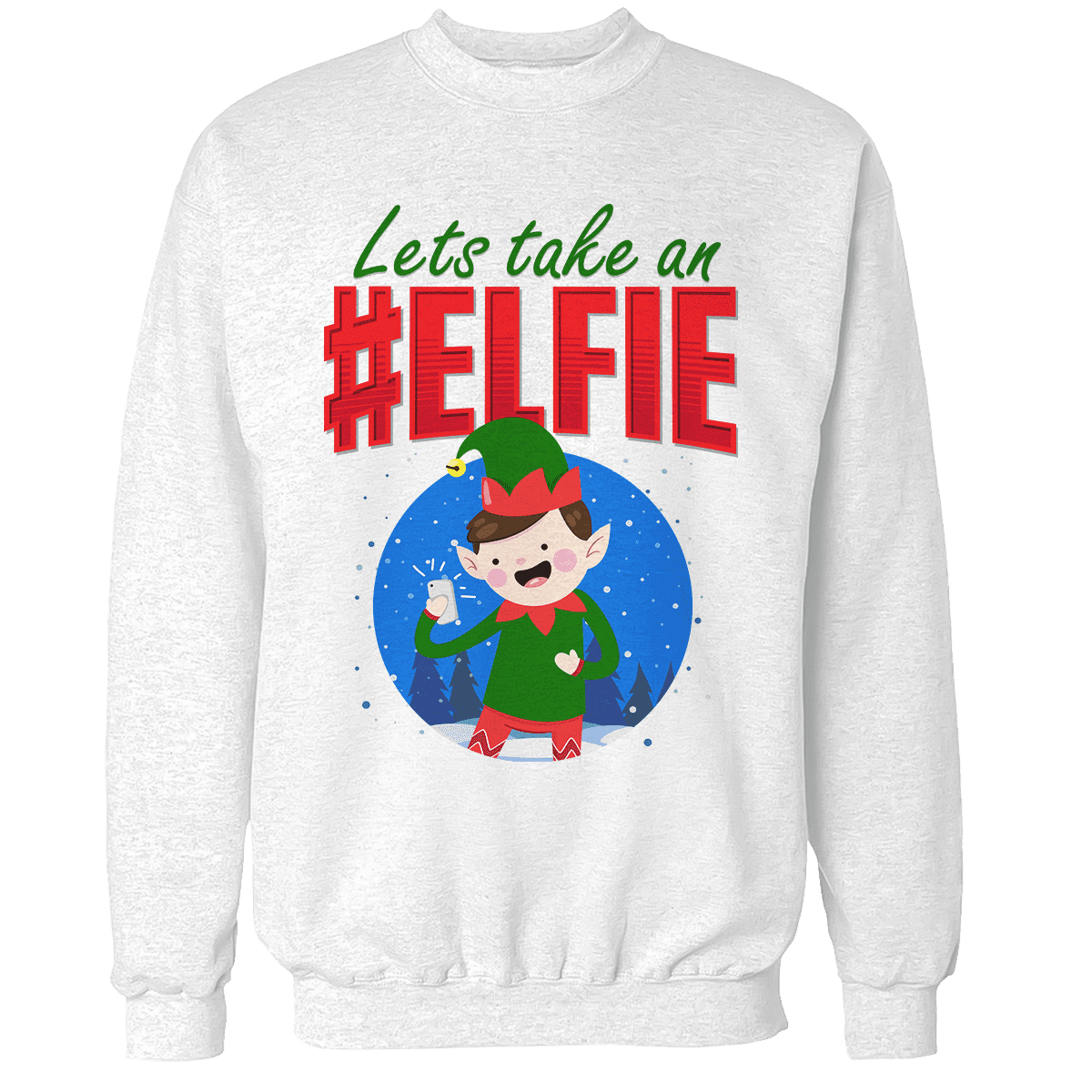 Raglan Premium Sweatshirt / White / S Elfie