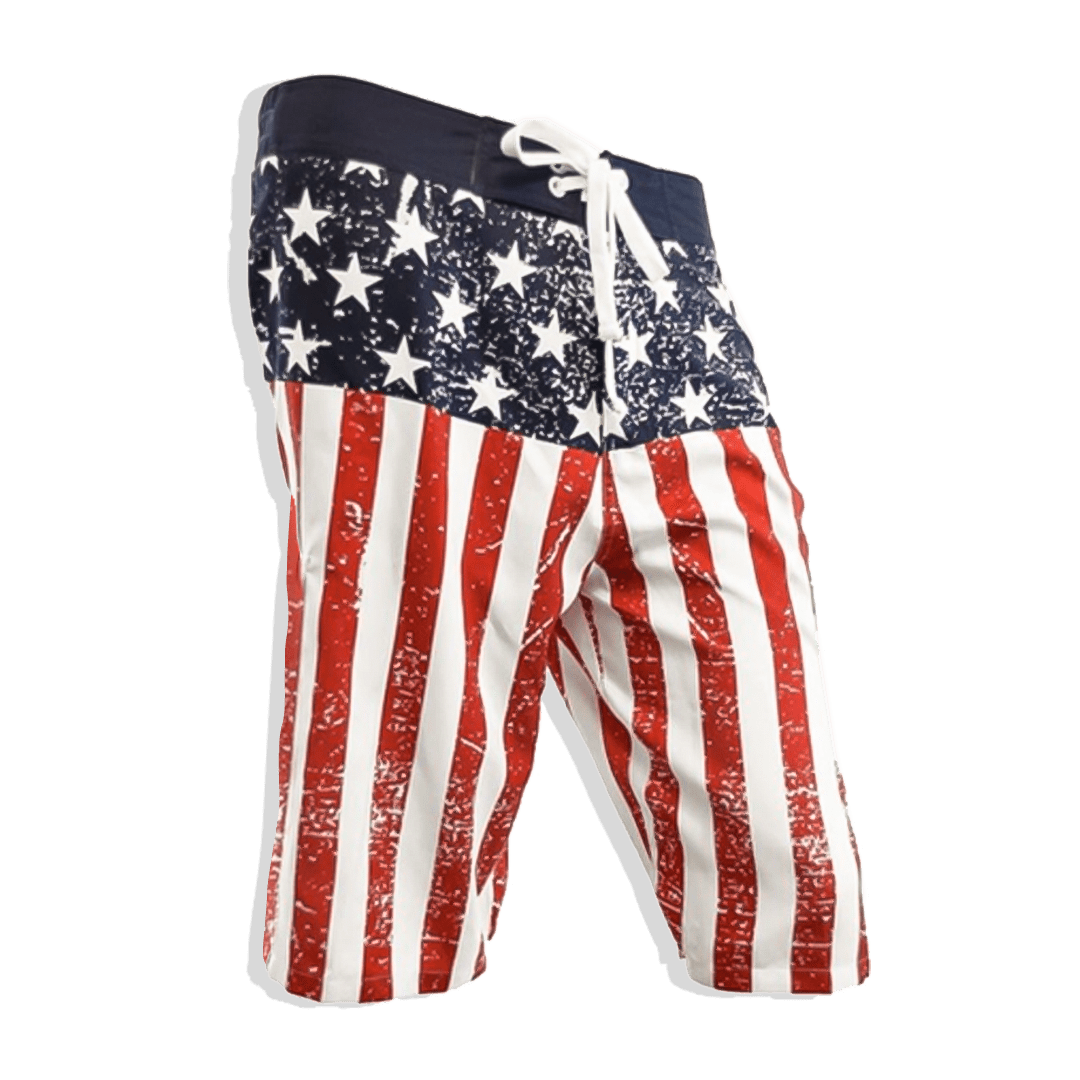 American Flag Swim Shorts Men