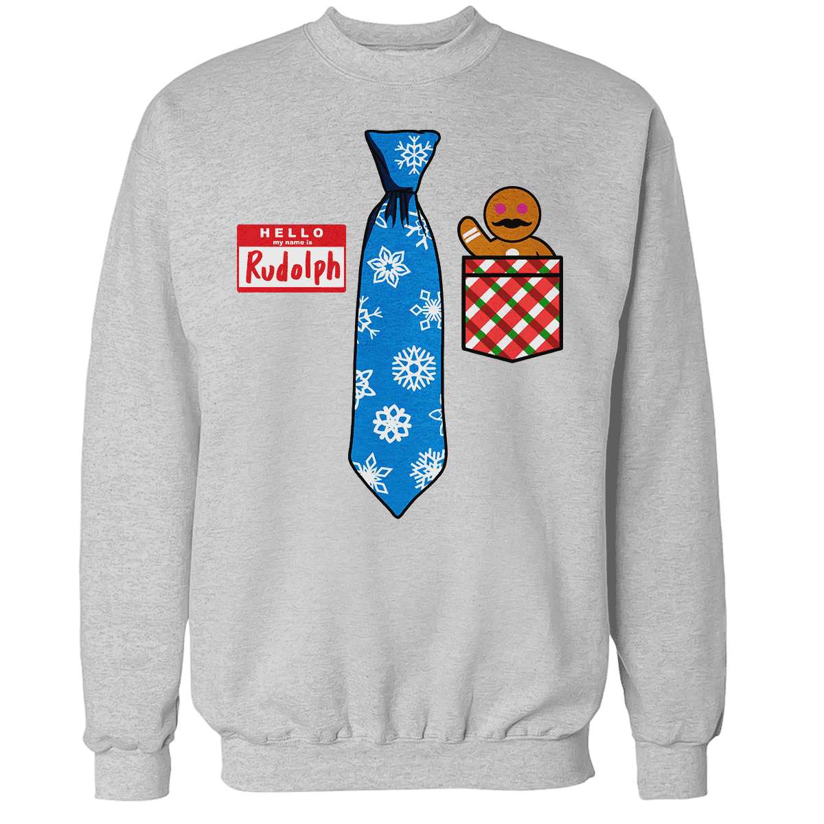 Raglan Premium Sweatshirt / Heather Gray / S Hello Im Rudolph