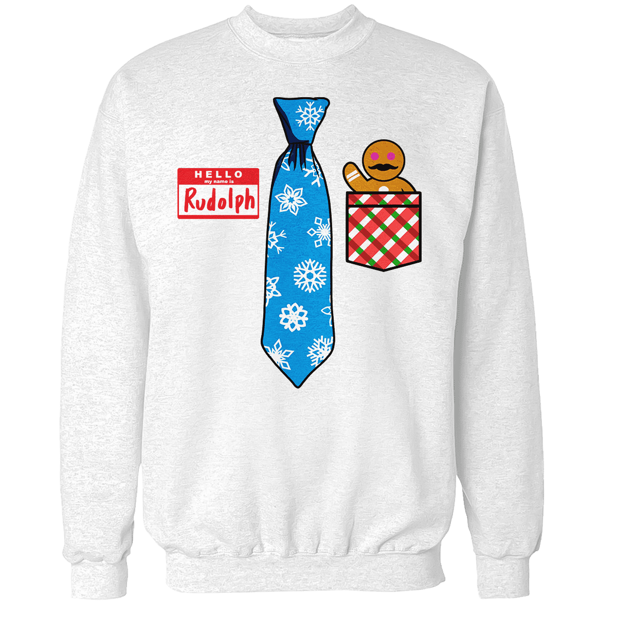 Raglan Premium Sweatshirt / White / S Hello Im Rudolph