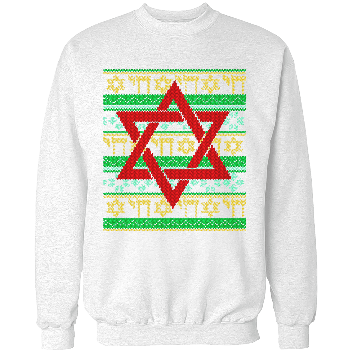 Raglan Premium Sweatshirt / White / S Jewish Star