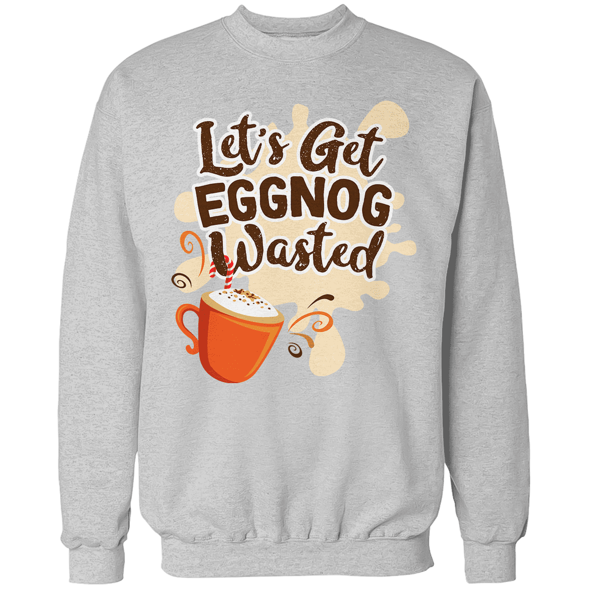 Raglan Premium Sweatshirt / Heather Gray / S Eggnog Wasted V1