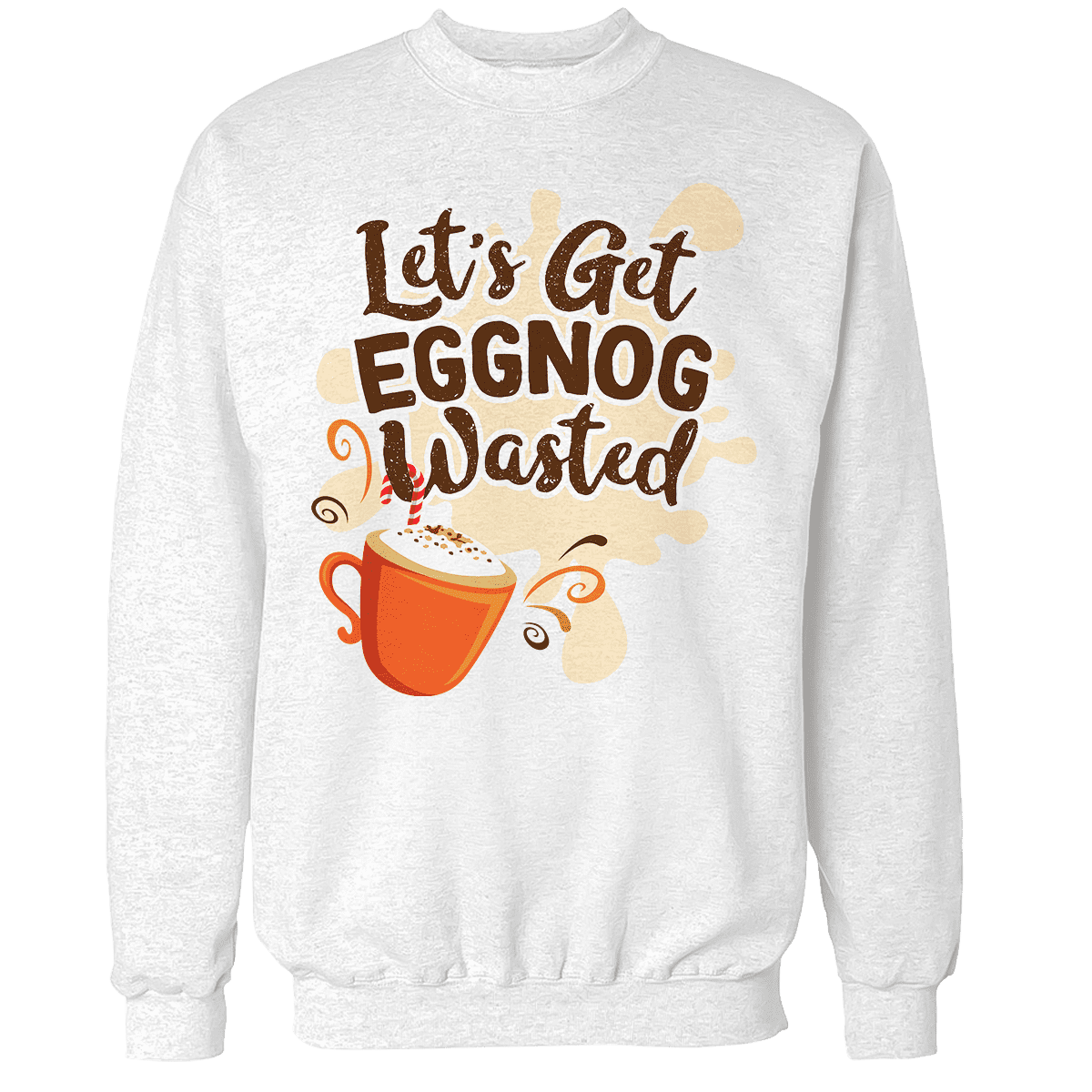 Raglan Premium Sweatshirt / White / S Eggnog Wasted V1