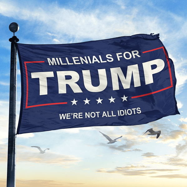 Millenials for Trump V1- Flag - old
