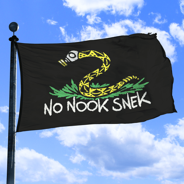 No Nook Snek (Black) - Flag