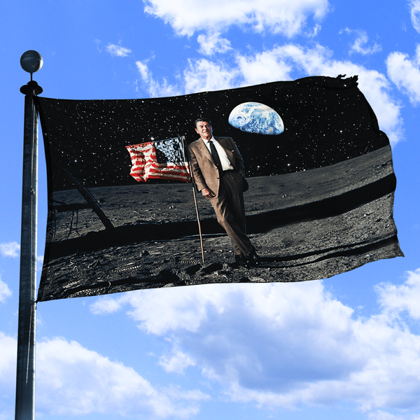 Reagan On The Moon - Flag