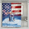 Shark Riding Eagle - Shower Curtain