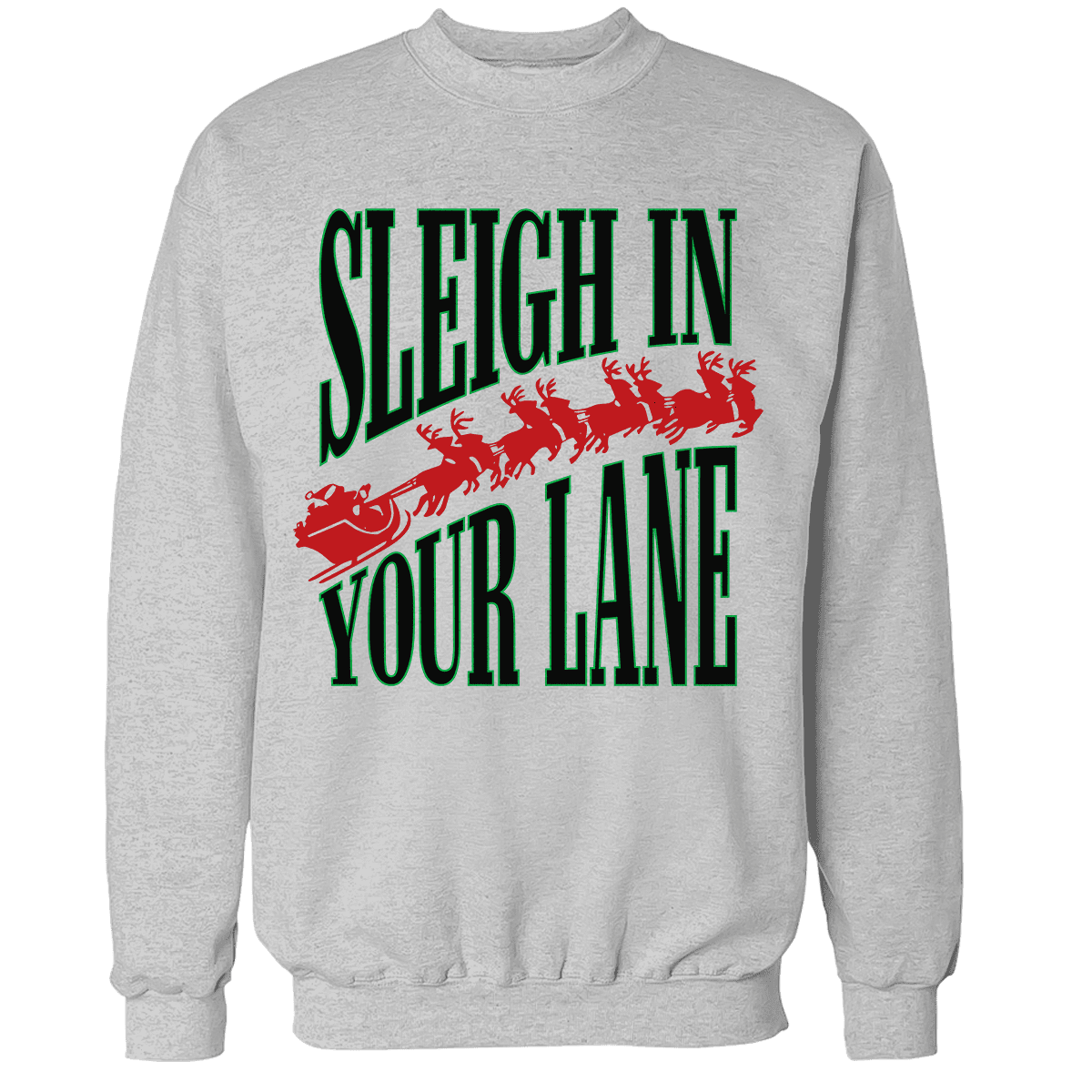 Raglan Premium Sweatshirt / Heather Gray / S Sleigh in Your Lane