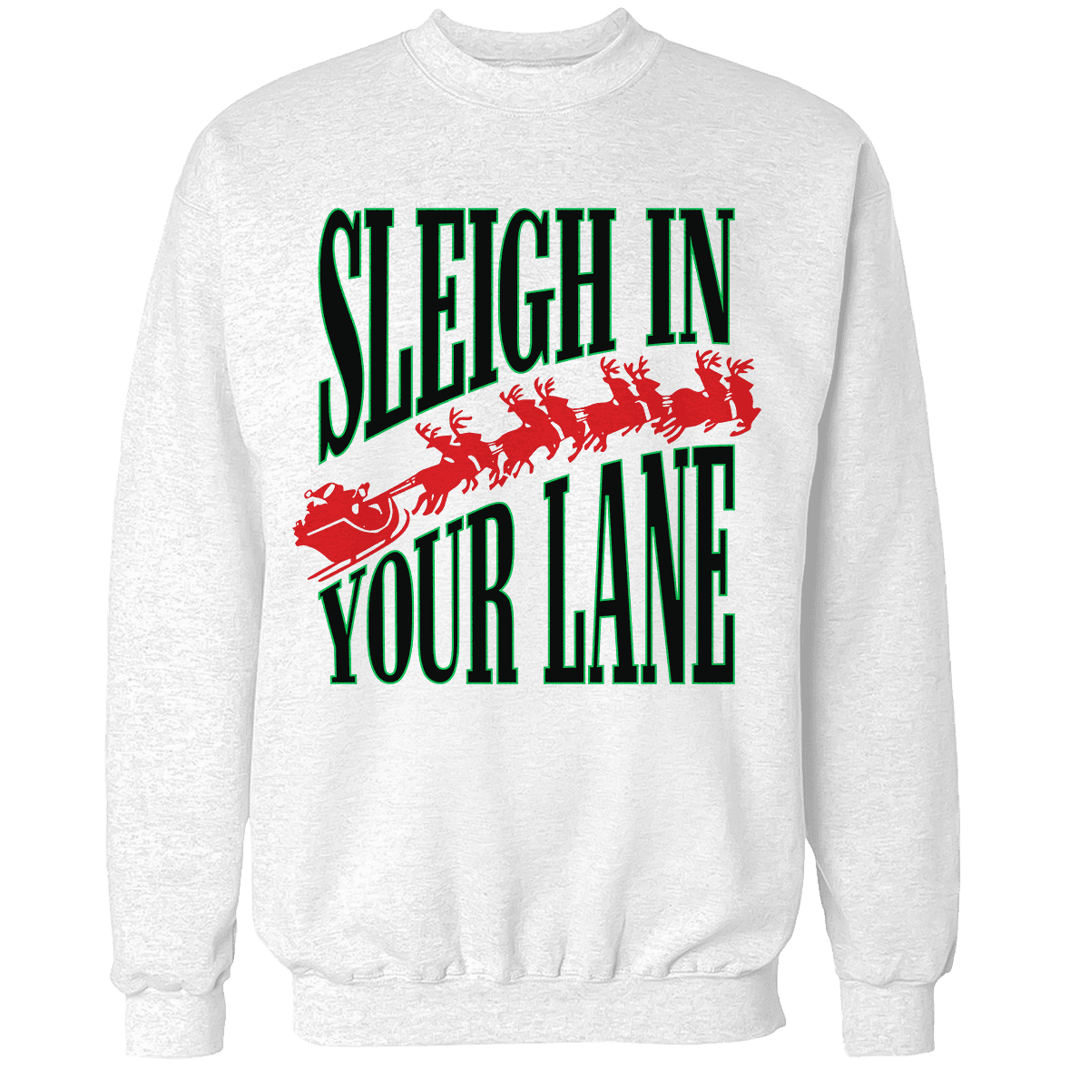 Raglan Premium Sweatshirt / White / S Sleigh in Your Lane