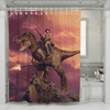Teddy T-Rex - Shower Curtain