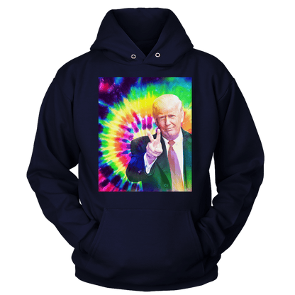 T-shirt Unisex Hoodie / Navy / S Trump Tie Dye (Ladies)