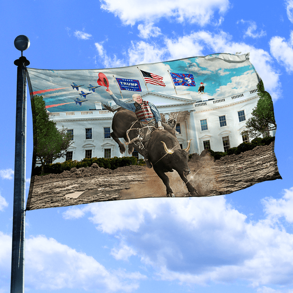 Trump Bull Rider - Flag