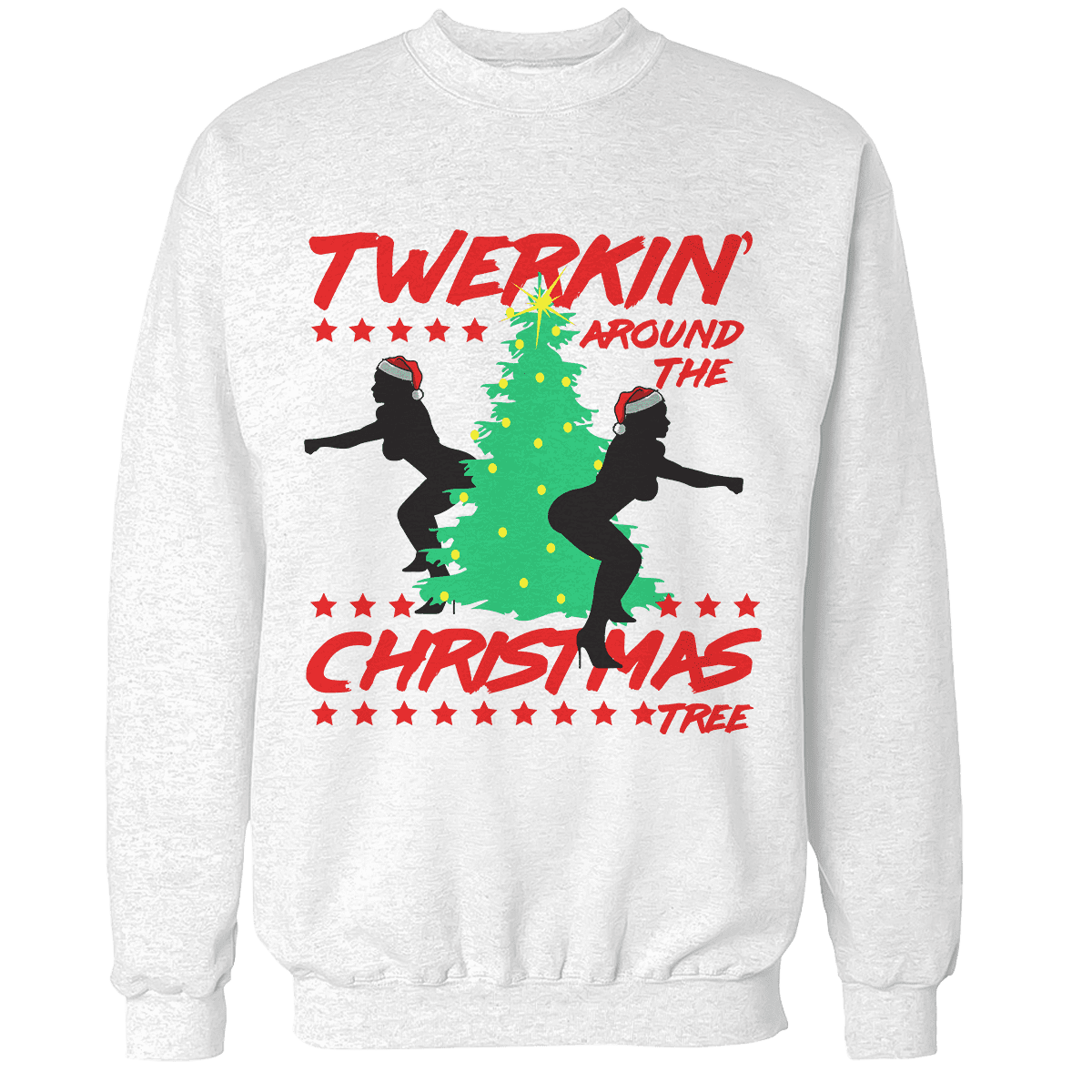 Raglan Premium Sweatshirt / White / S Twerking Around The Christmas Tree