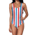 Red Blue Stripes Swimsuit