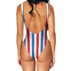 Swimsuit Red Blue Stripes Swimsuit - Modern