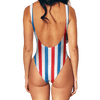 Swimsuit Red Blue Stripes Swimsuit - Modern