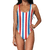 Red Blue Stripes Swimsuit - Modern