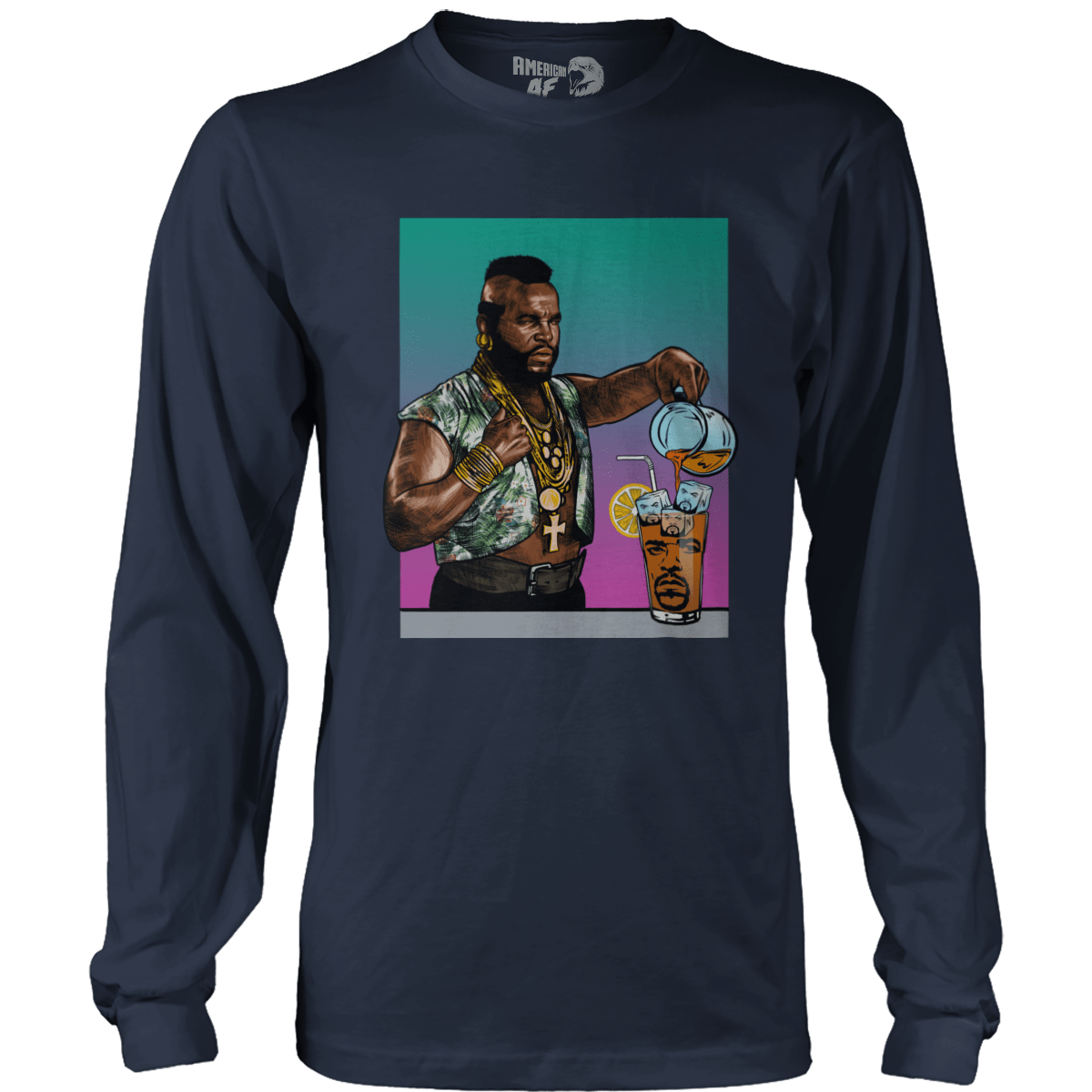 T-shirt Mens Long Sleeve / Navy / S Tea Time