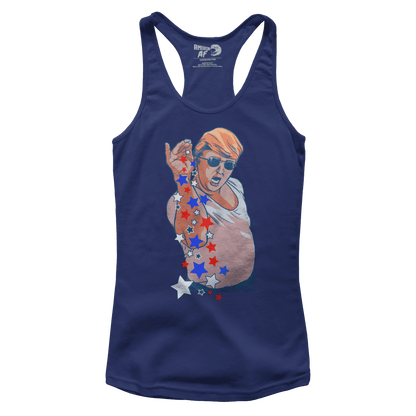 T-shirt Premium Ladies Racerback Tank / Navy / XS Salt Bae Trump (Ladies)