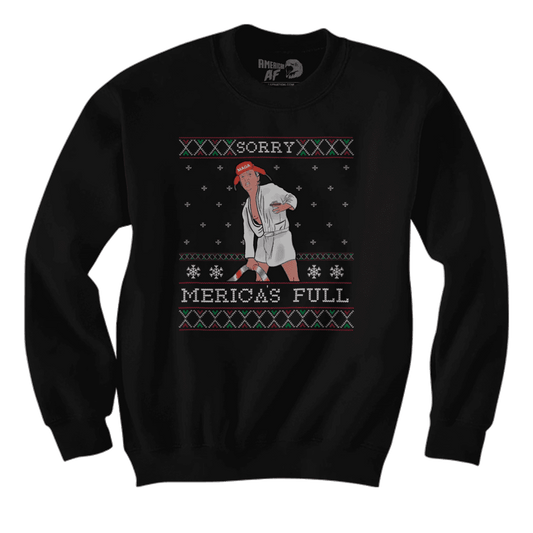 Raglan Premium Sweatshirt / Black / S Sorry, Merica's Full V1