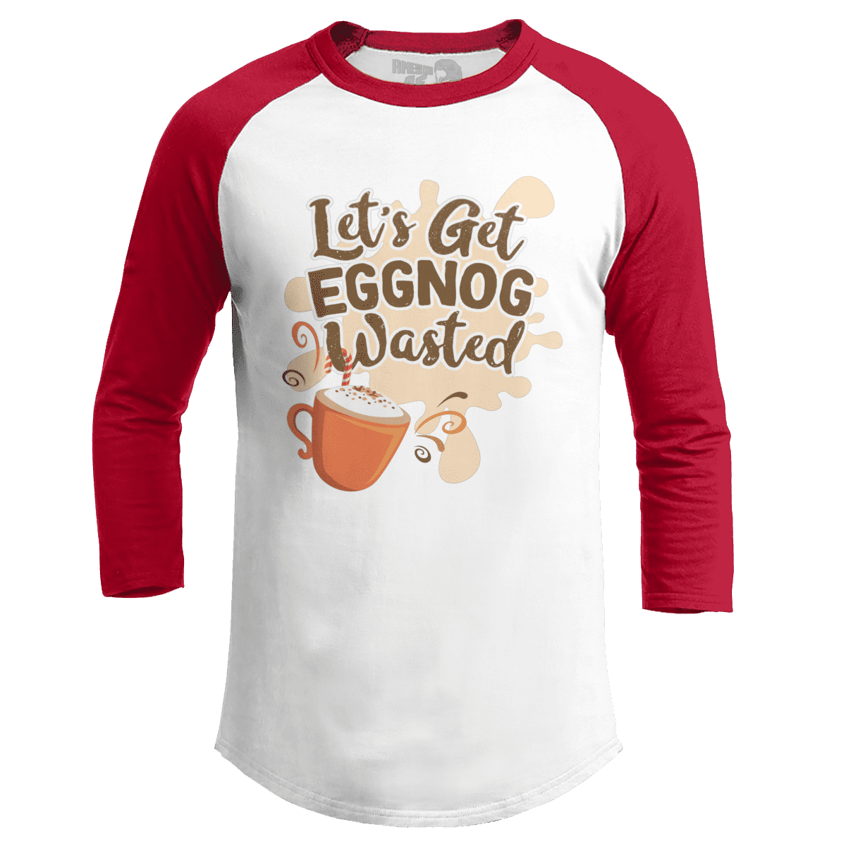 Raglan Raglan / White/Red / S Eggnog Wasted V1