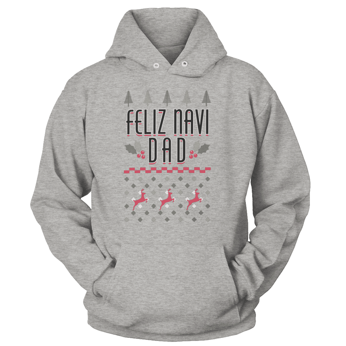 Raglan Unisex Hoodie / Heather Gray / S Feliz Navi Dad