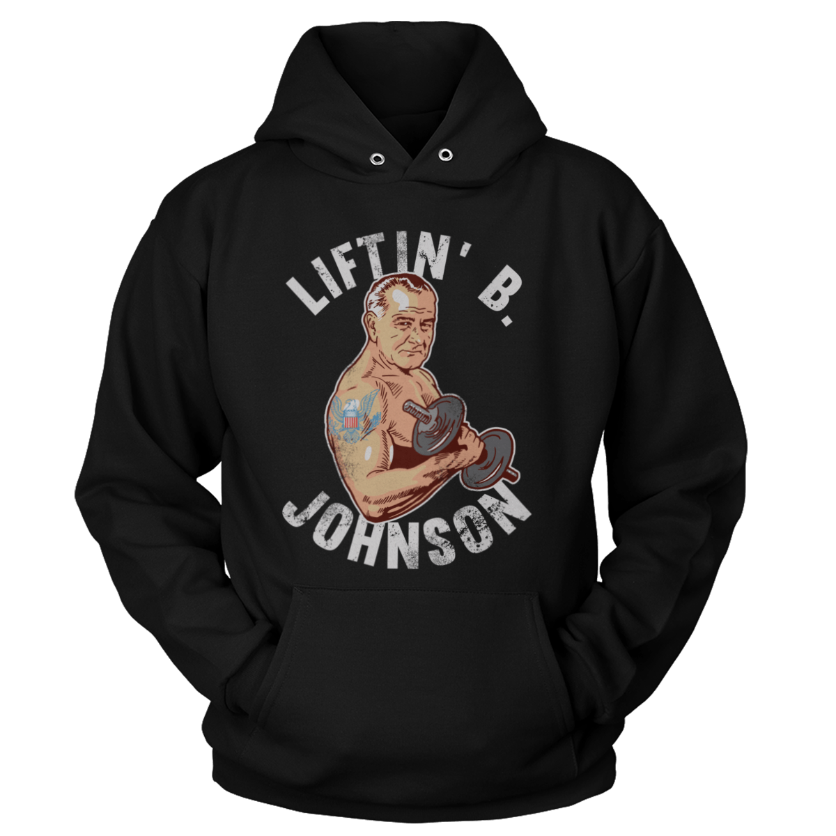T-shirt Unisex Hoodie / Black / S Liftin' B Johnson (Ladies)