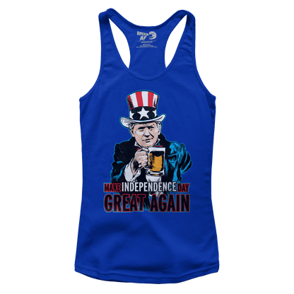 T-shirt Premium Ladies Racerback Tank / Royal Blue / XS Make Independence Day Great Again (Ladies)