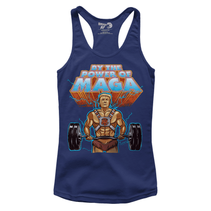 T-shirt Premium Ladies Racerback Tank / Navy / XS HeMan Trump (parody) (Ladies)