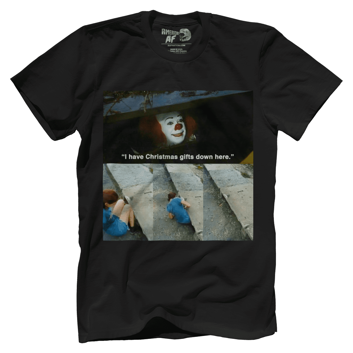 Raglan Premium Mens Shirt / Black / XS Gifts Down Here - Meme