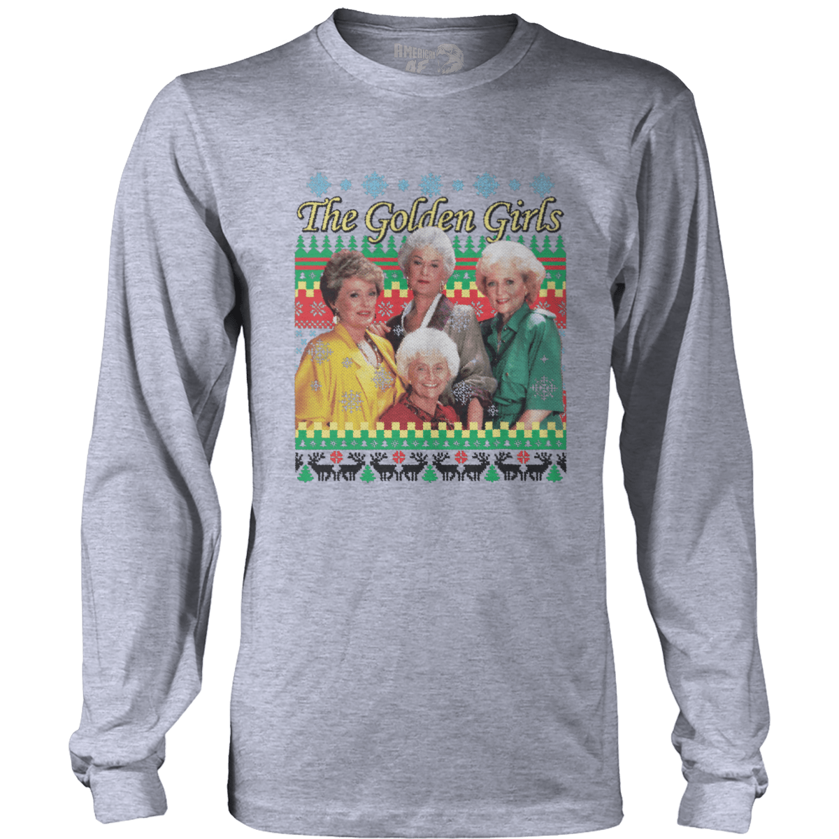 Raglan Mens Long Sleeve / Heather Gray / S Golden Girls