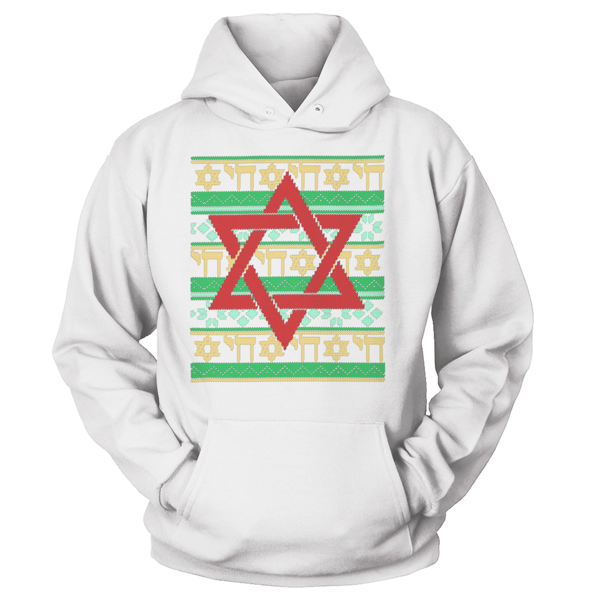 Raglan Unisex Hoodie / White / S Jewish Star