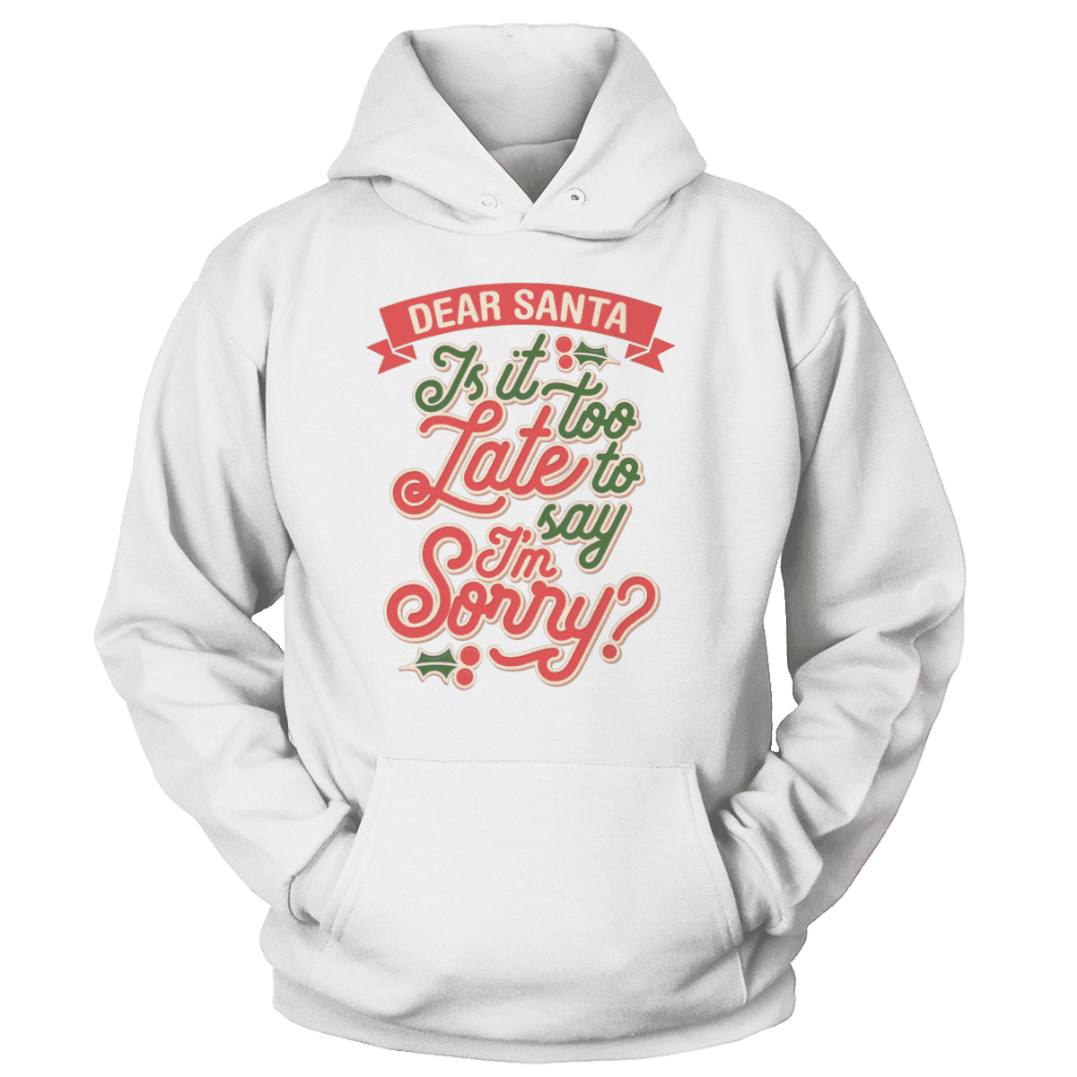 Raglan Unisex Hoodie / White / S Is it too late now to say I'm sorry?