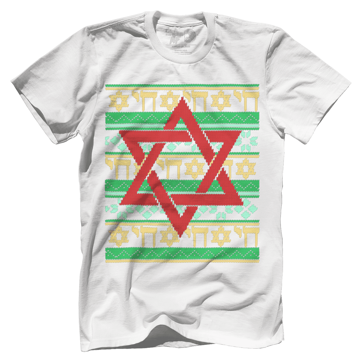 Raglan Premium Mens Shirt / White / XS Jewish Star