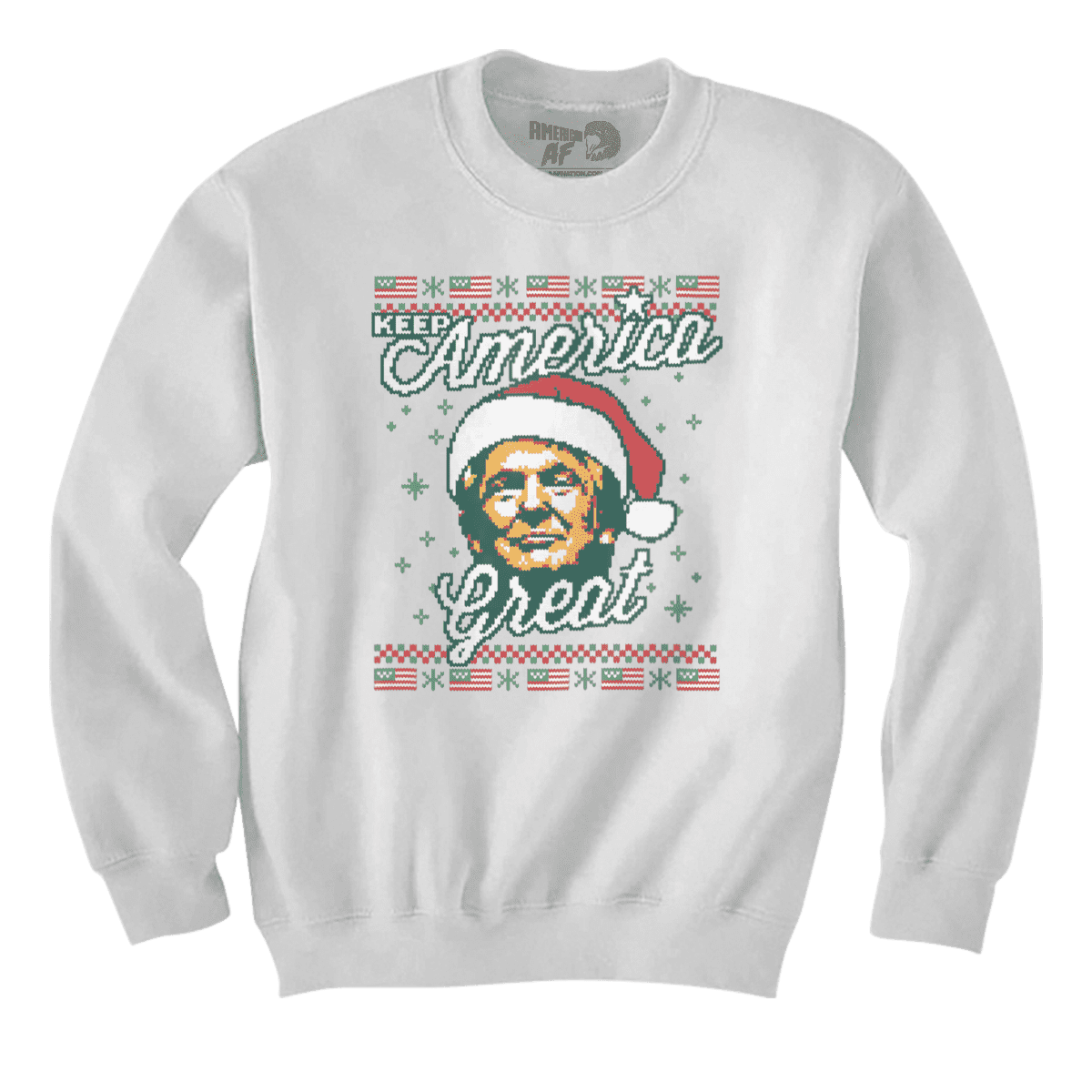 Raglan Premium Sweatshirt / White / S Keep America Great
