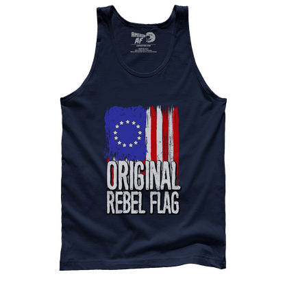 T-shirt Premium Mens Tank / Navy / S Original Rebel Flag